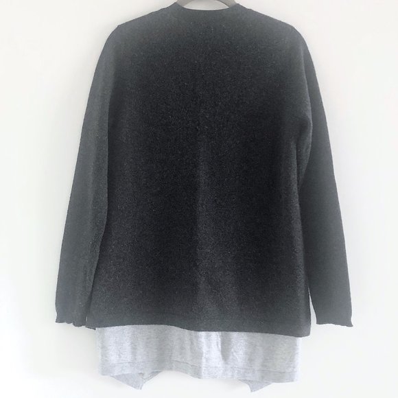 Kokun 100% Cashmere Cardigan Sweater in Charcoal Gray Sz S - Picture 3 of 8